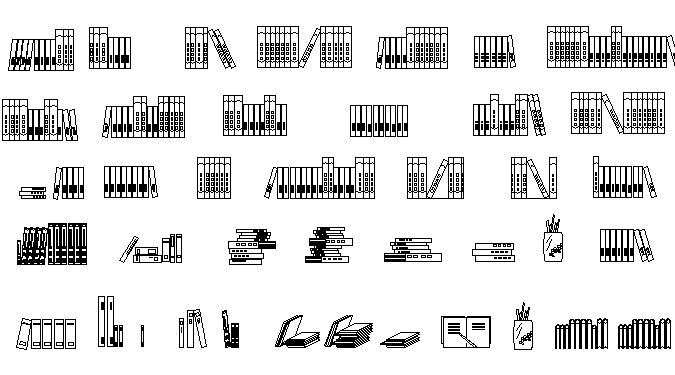 Download Free Bookshelf Design in DWG File