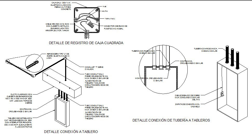 Load Box Drawing Details of load center, registration and electrical box cad drawing ...