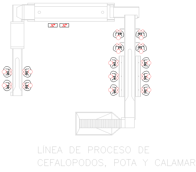 Details of process line of cephalic pods
