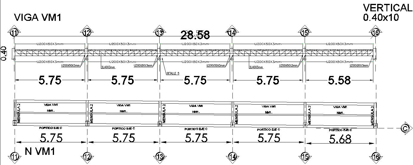 Detail section of bridge design
