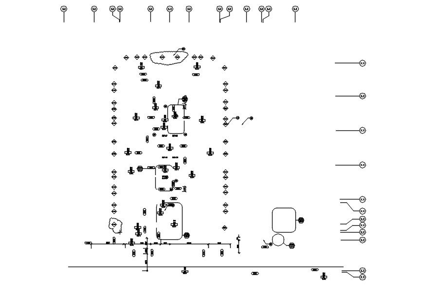 Detail site marking plan in AutoCAD 2D, dwg file, CAD file