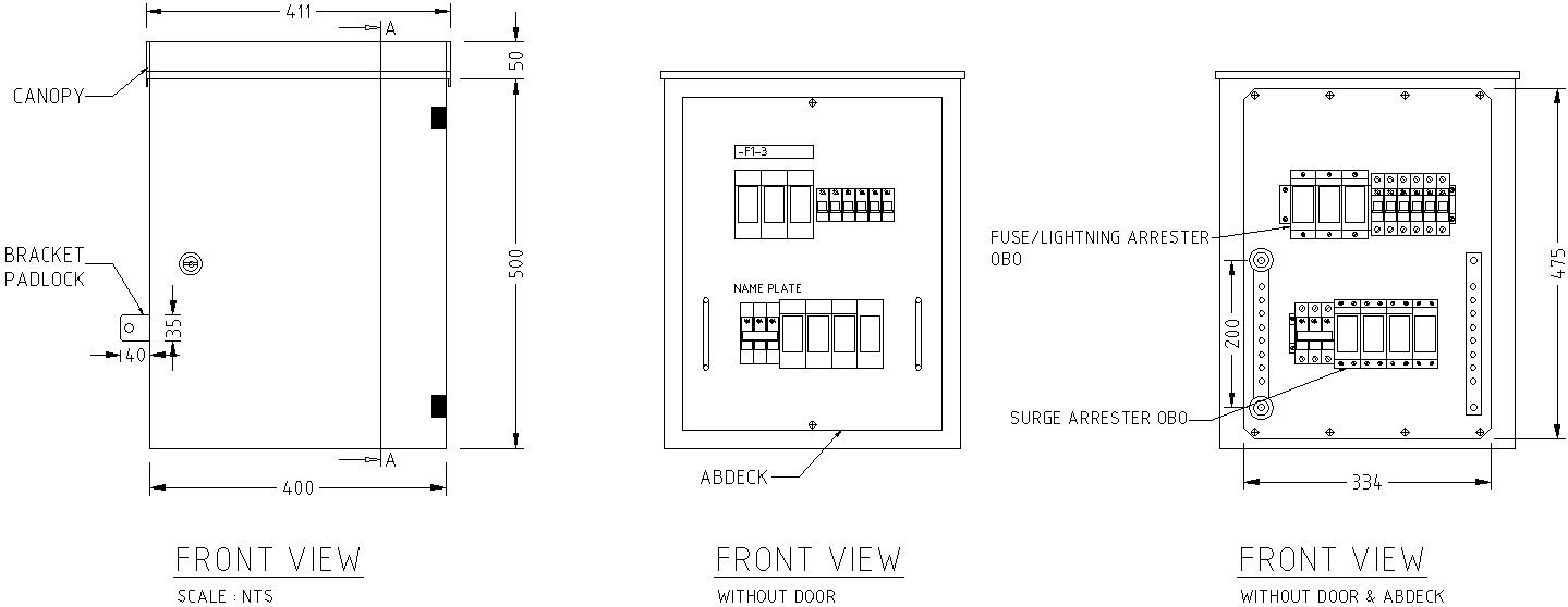 Details of Metre box in AutoCAD, dwg file.