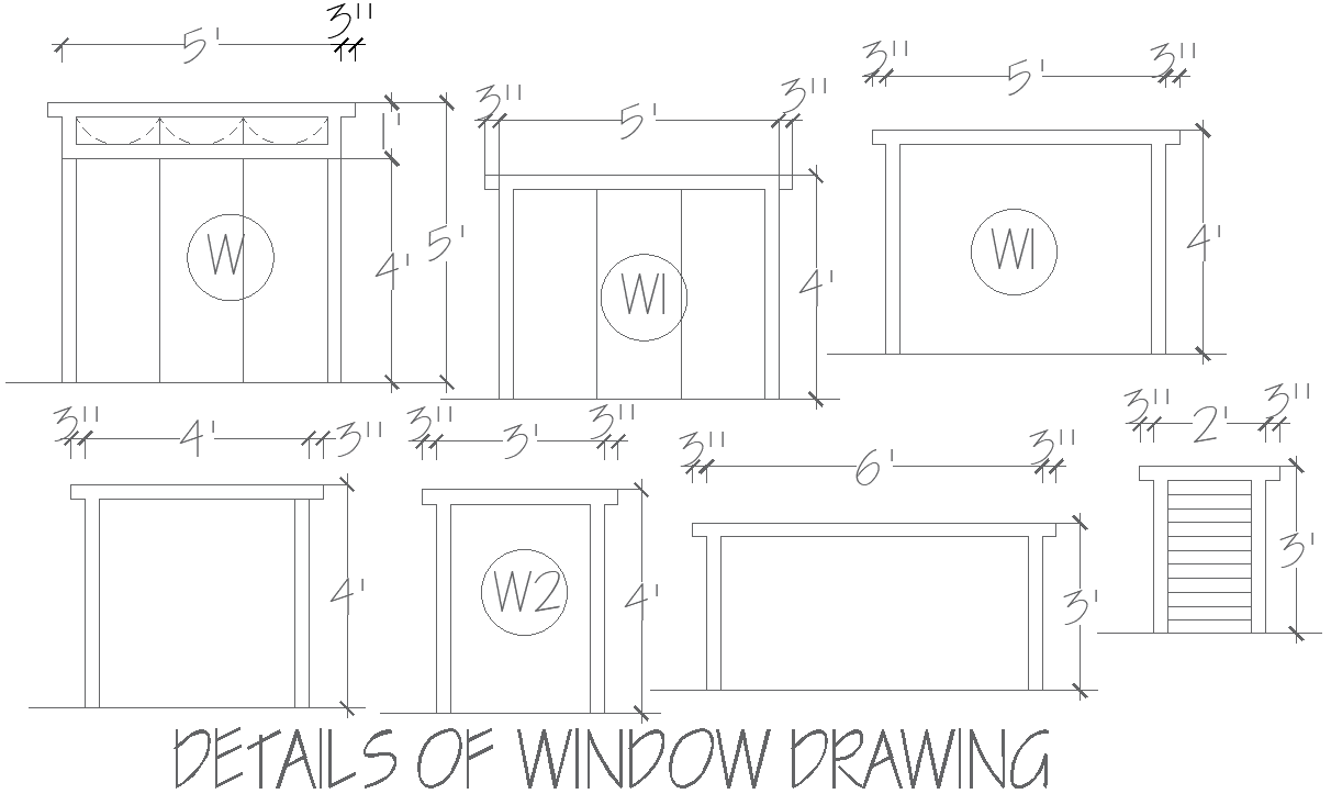 Details of Window Drawing AutoCAD DWG Download