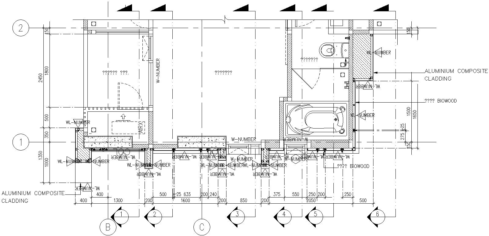 Bathroom CAD Blocks Layout in AutoCAD DWG for Interior Design