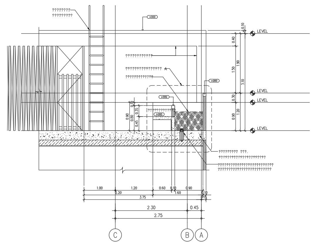 Details of concrete Slab floors in AutoCAD, dwg file.