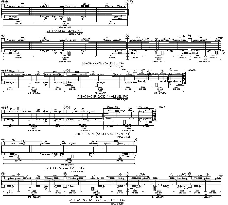 Details of girder in AutoCAD, dwg file.