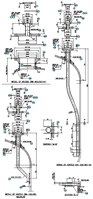 Details of nozzle with mechanical details dwg autocad drawing .