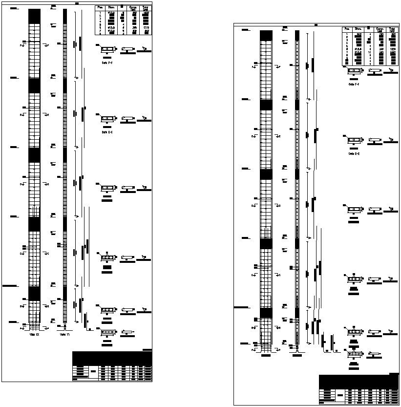 Details of pillars in AutoCAD, dwg file.