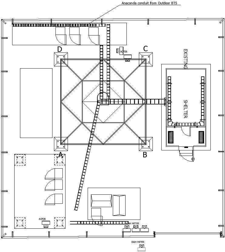 Details of site layout before construction in AutoCAD, dwg file.