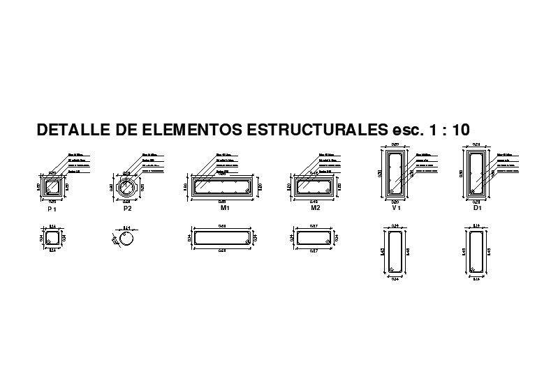 Details of structural elements are given in this Autocad drawing file. Download now.