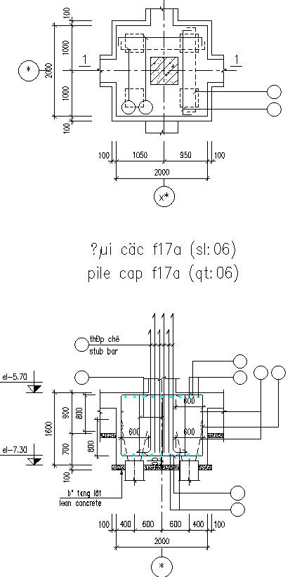 Details of thickness of Lean concerte.