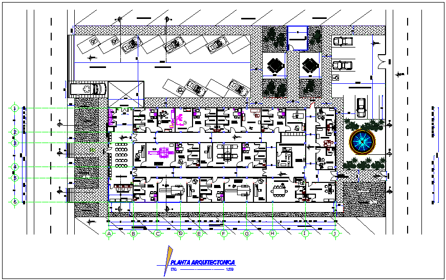 Diagnostics imaging center architecture plan for medical treatment dwg file