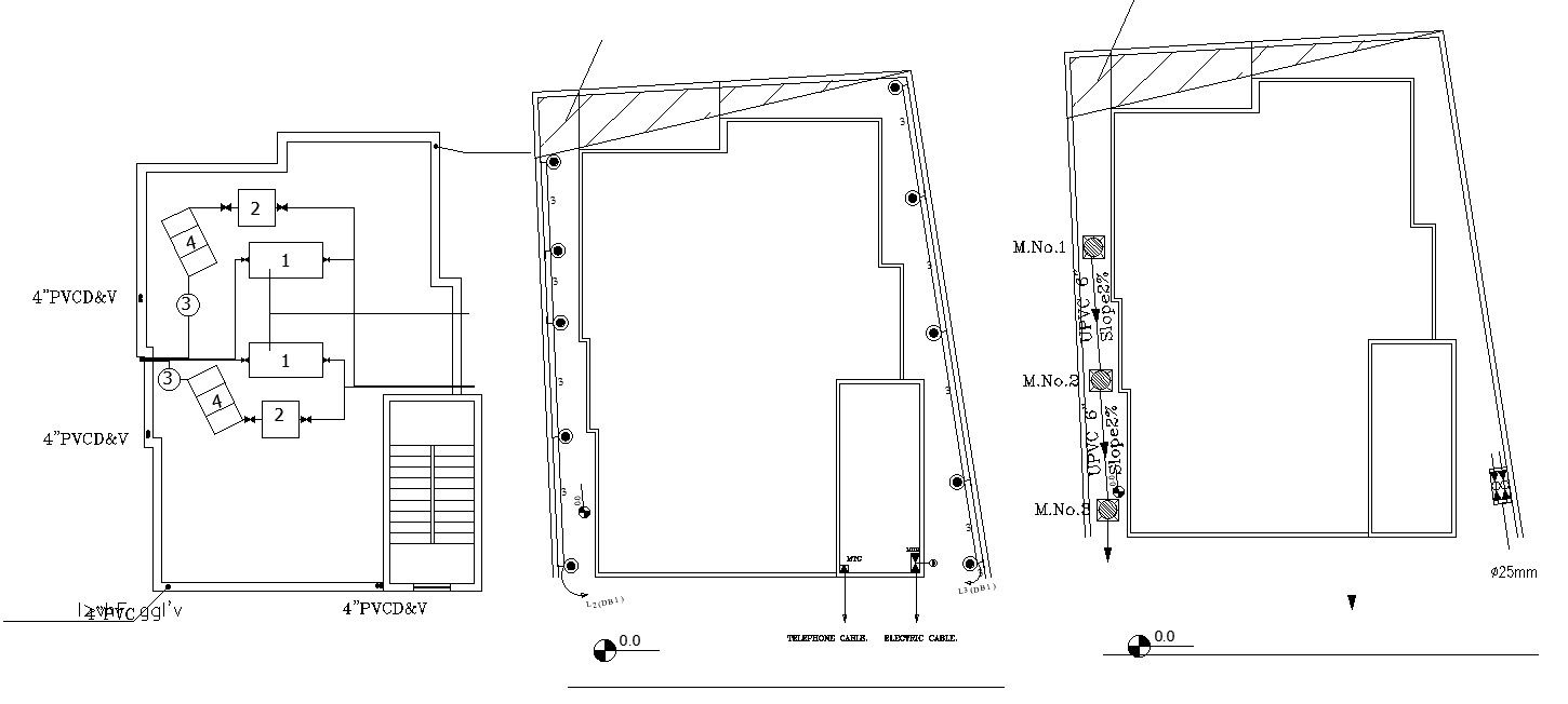 Different Types Of Plumbing And Electrical Plan DWG File