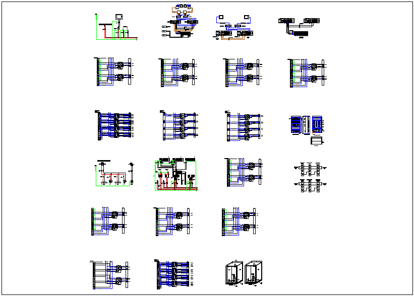 Different diagram and information dwg file detail
