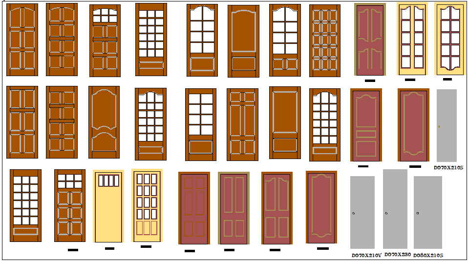 Different model of door design