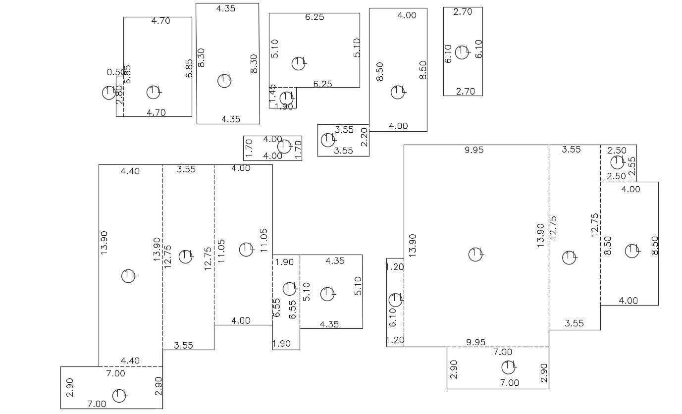 Different types of split plot land With Dimension