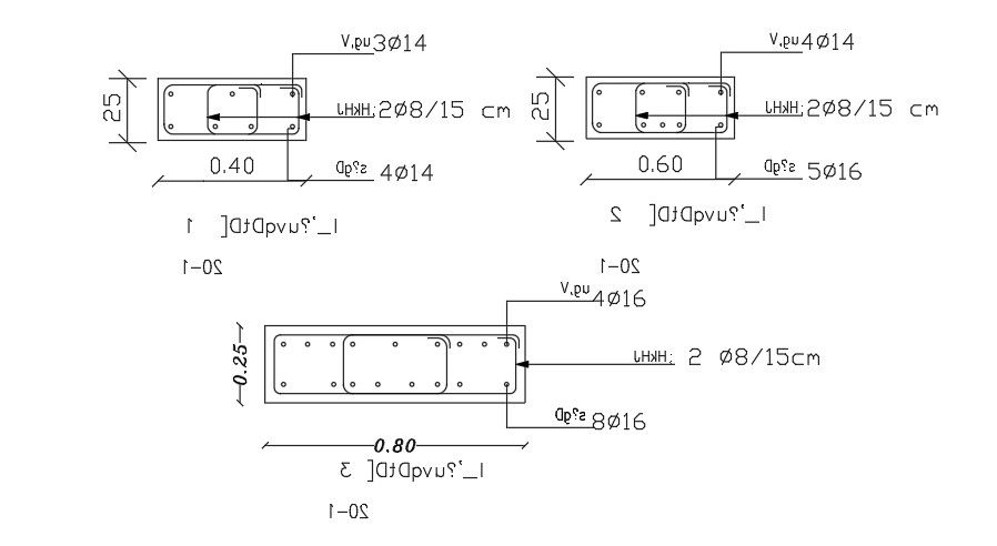 Different Size Of Beam Plan Layout AutoCAD Drawing