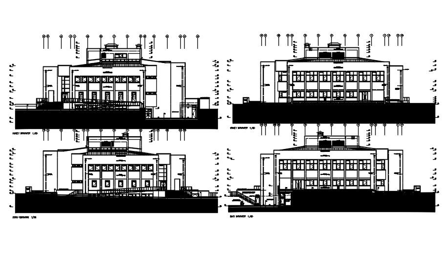 Complete AutoCAD Drawing File of House Elevation View