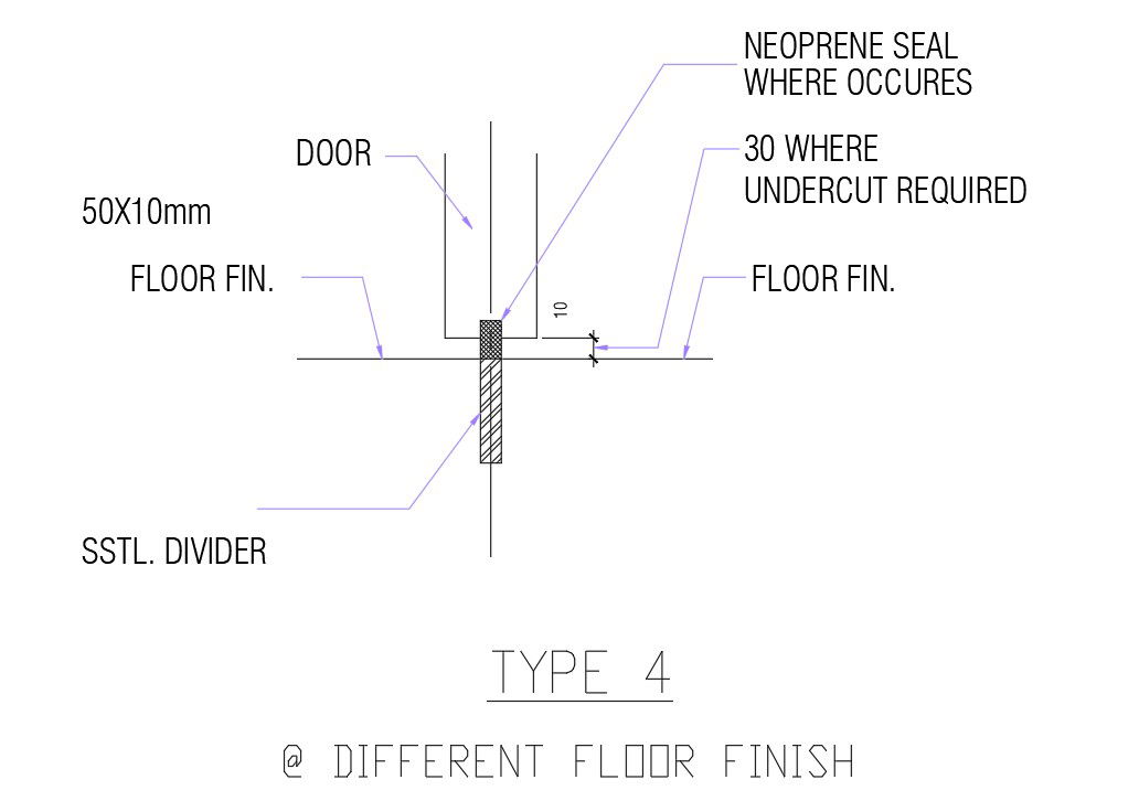 Different floor finish detail in AutoCAD 2D drawing, CAD file, dwg file