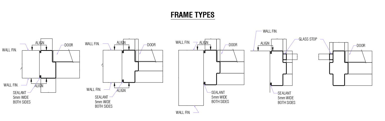 Different frame types in AutoCAD 2D drawing, dwg file, CAD file