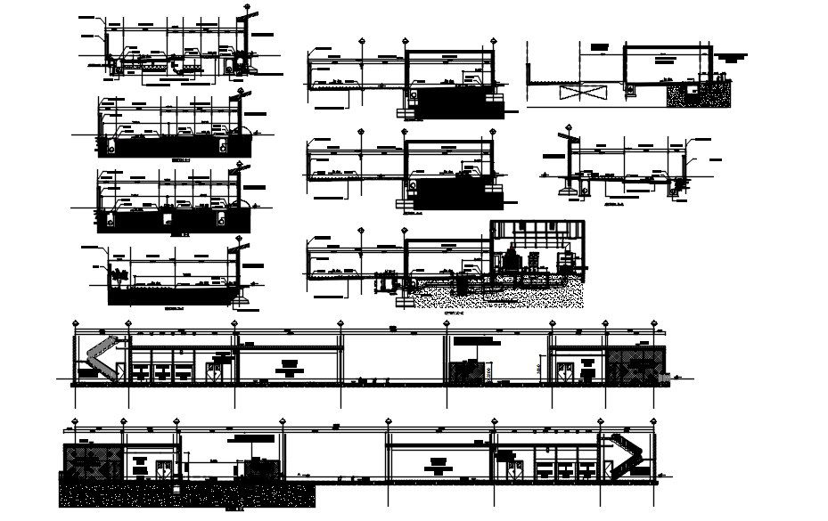 Different section of electrical room in AutoCAD 2D drawing, dwg file, CAD file