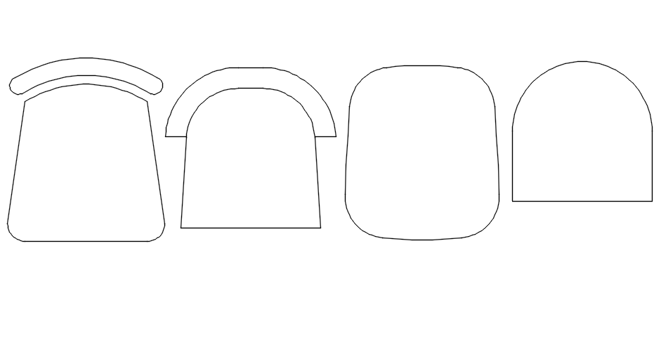Different shapes chair design in AutoCAD 2D, dwg file, CAD file
