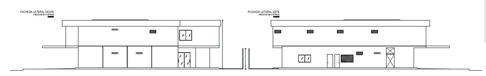 House side elevation design in an AutoCAD 2D drawing file