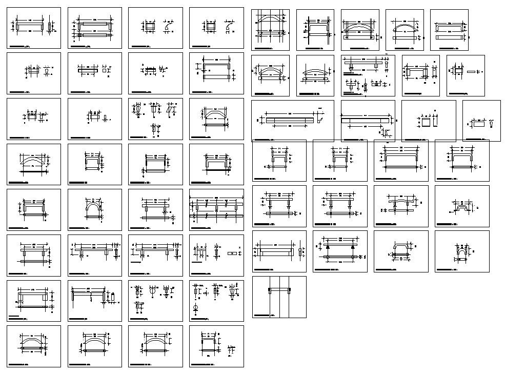 Different types of Door Handles are available in this CAD Drawing file, Download the AutoCAD DWG file.