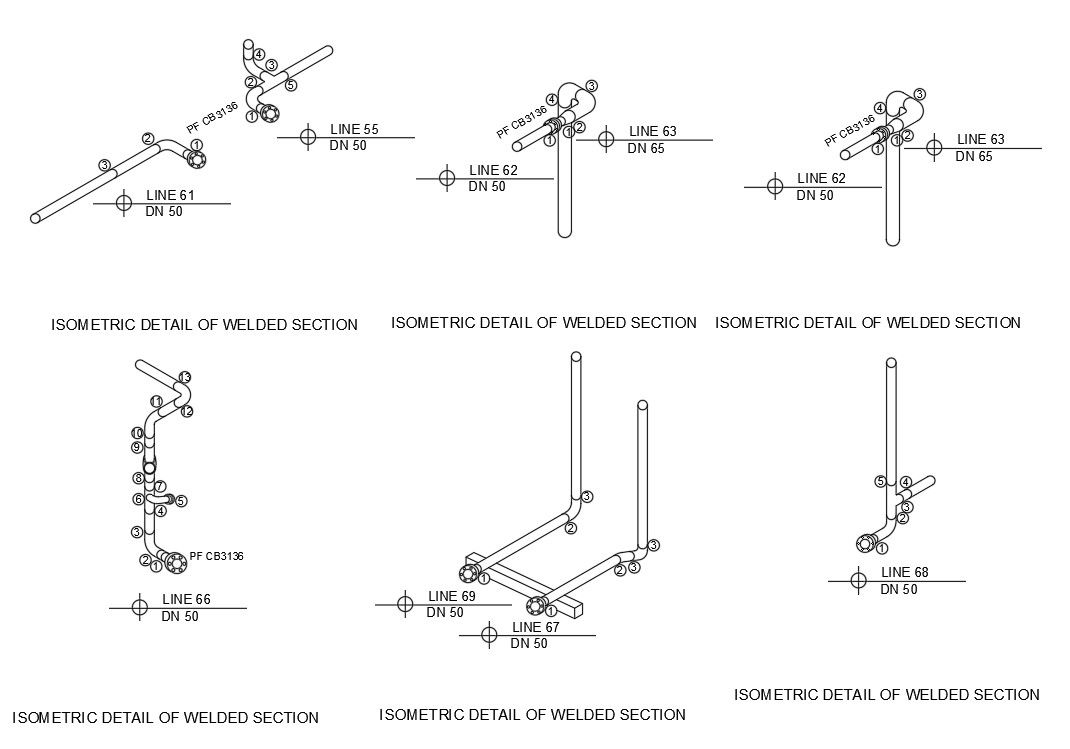 Different types of welded sections were given the form of 2D Autocad DWG drawing model.   Download the Autocad 2D DWG model.