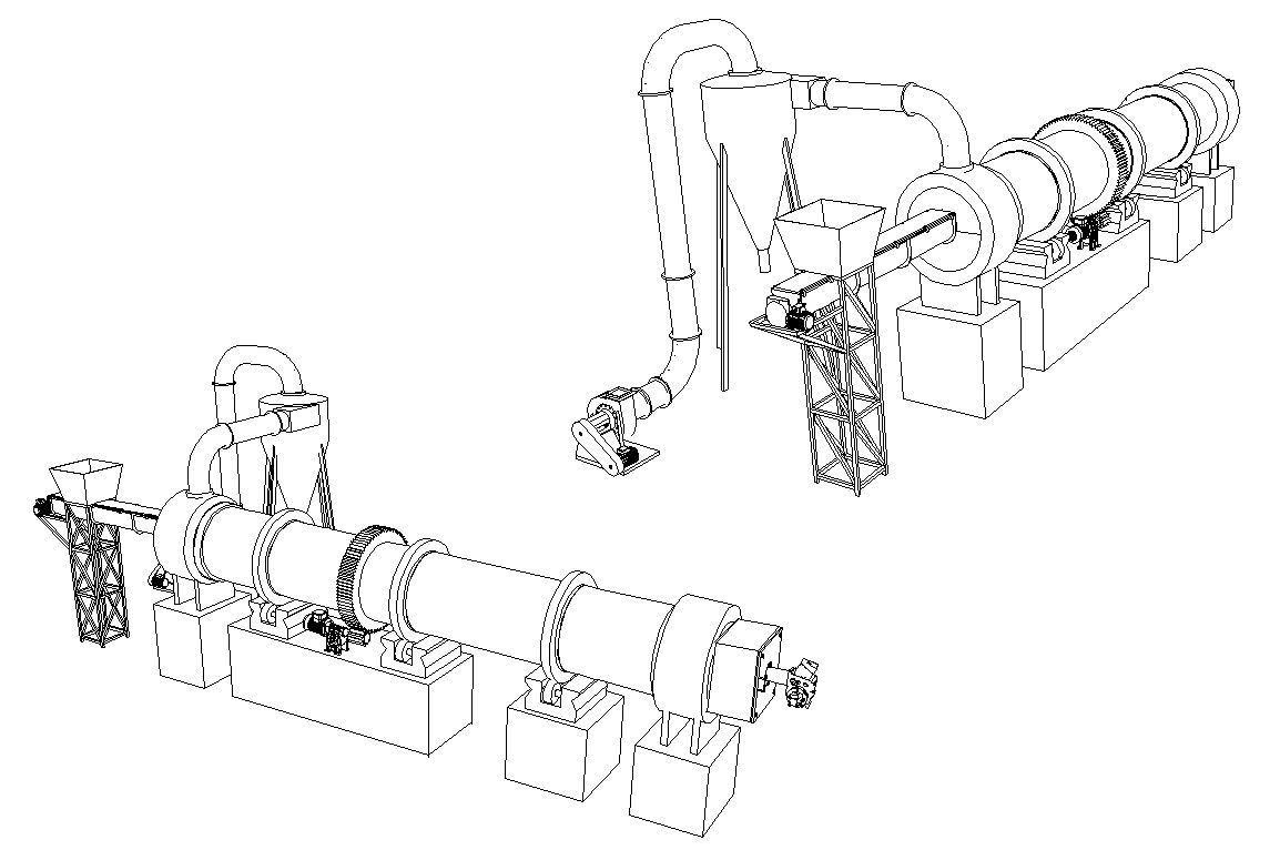 Different views of incinerator machine in detail AutoCAD 2D drawing, CAD file, dwg file