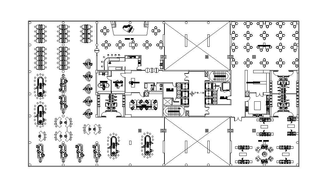 Separated Dining Table CAD Block Drawing in AutoCAD Design File
