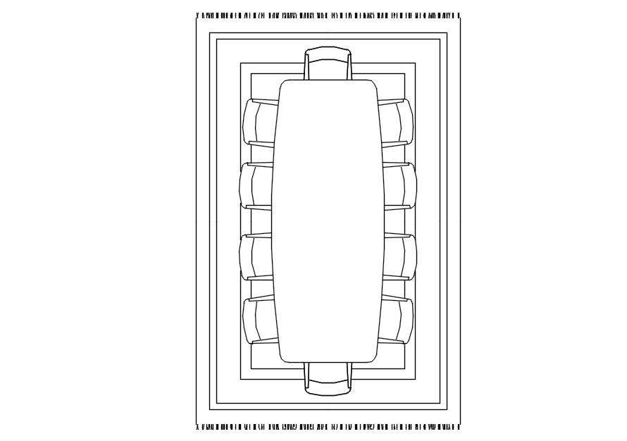 Dining Table CAD Block in AutoCAD 2D DWG Format Design