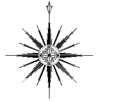 Direction symbol compass detail