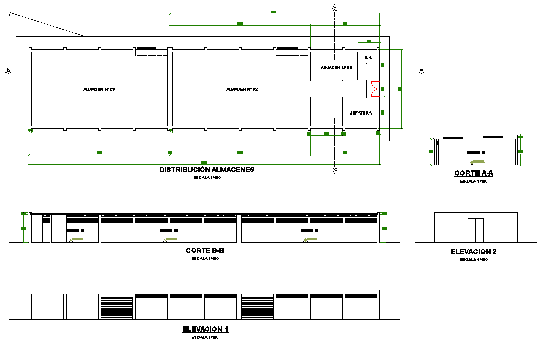 Distribution almacenes  detail dwg file
