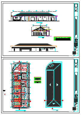 Distribution of bathrooms and dressing design drawing