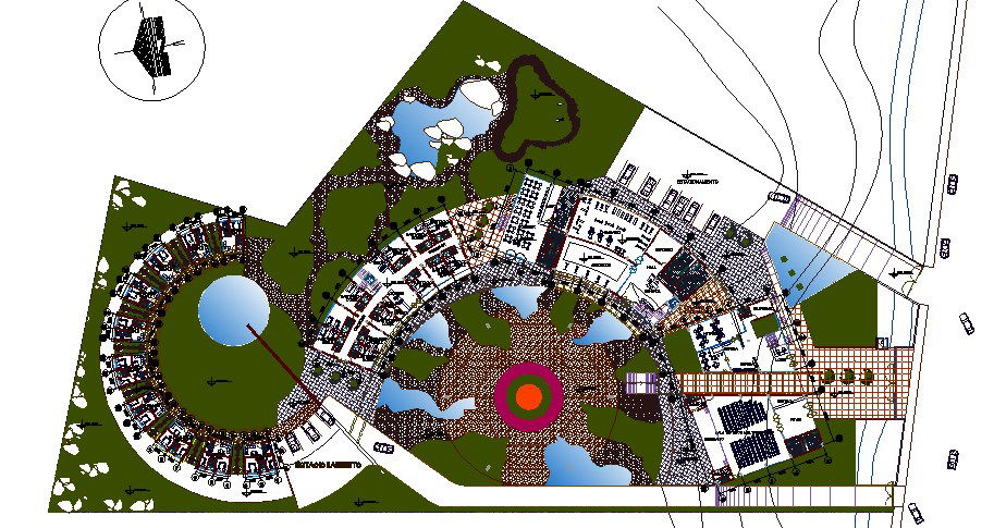 Distribution plan details of luxuries hotel dwg file