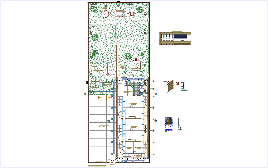 Distribution plan with door and window detail of school dwg file