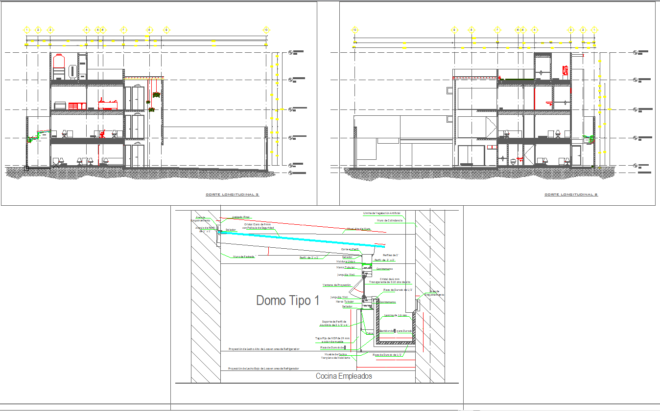 Dome architecture detail in autocad dwg files