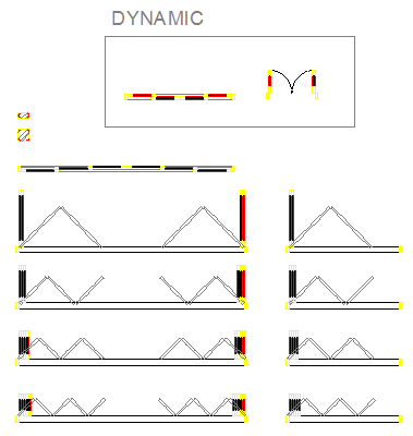 Door and Window Dynamic CAD Block Plan Drawing for Architecture