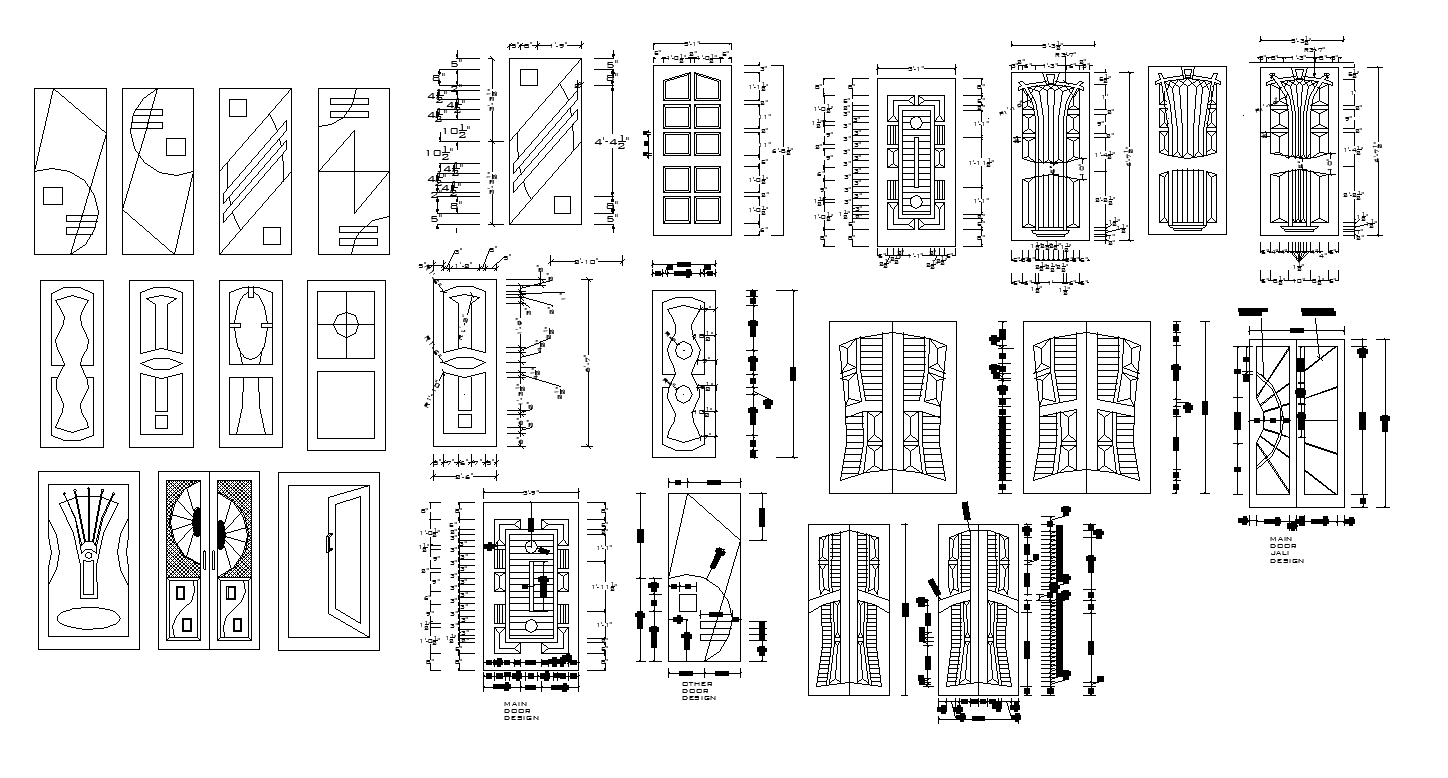 Door CAD blocks detail elevation layout autocad file