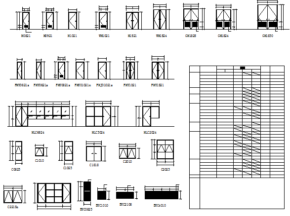 Door Elevation block Detail