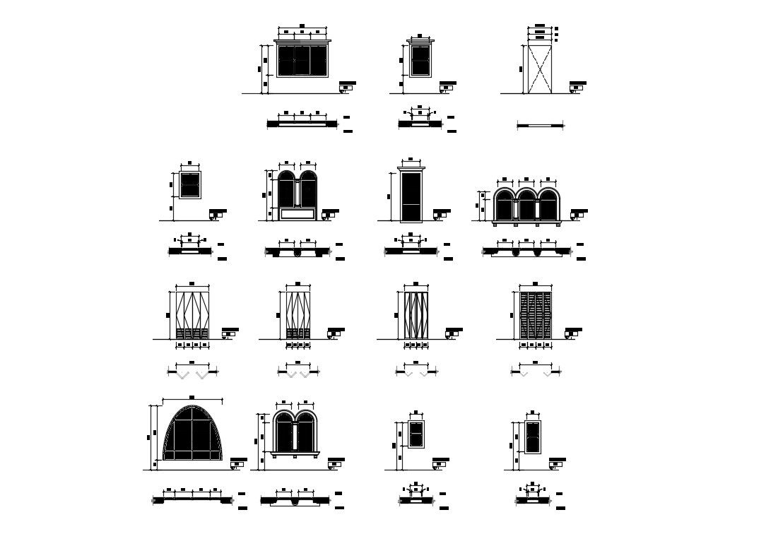 Door Frame Design CAD Block