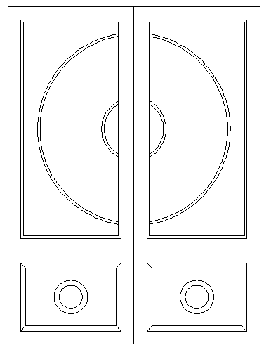 Door Frame Design and Front Elevation dwg file
