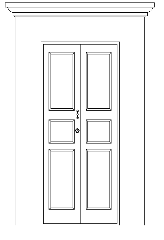 Door Frame Design and Front Elevation dwg file