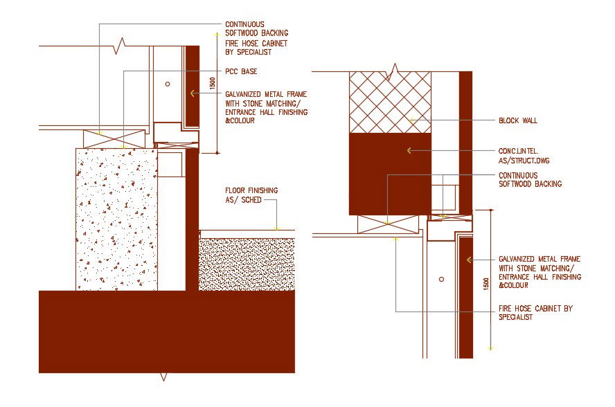 Door Section Design CAD File Free Download