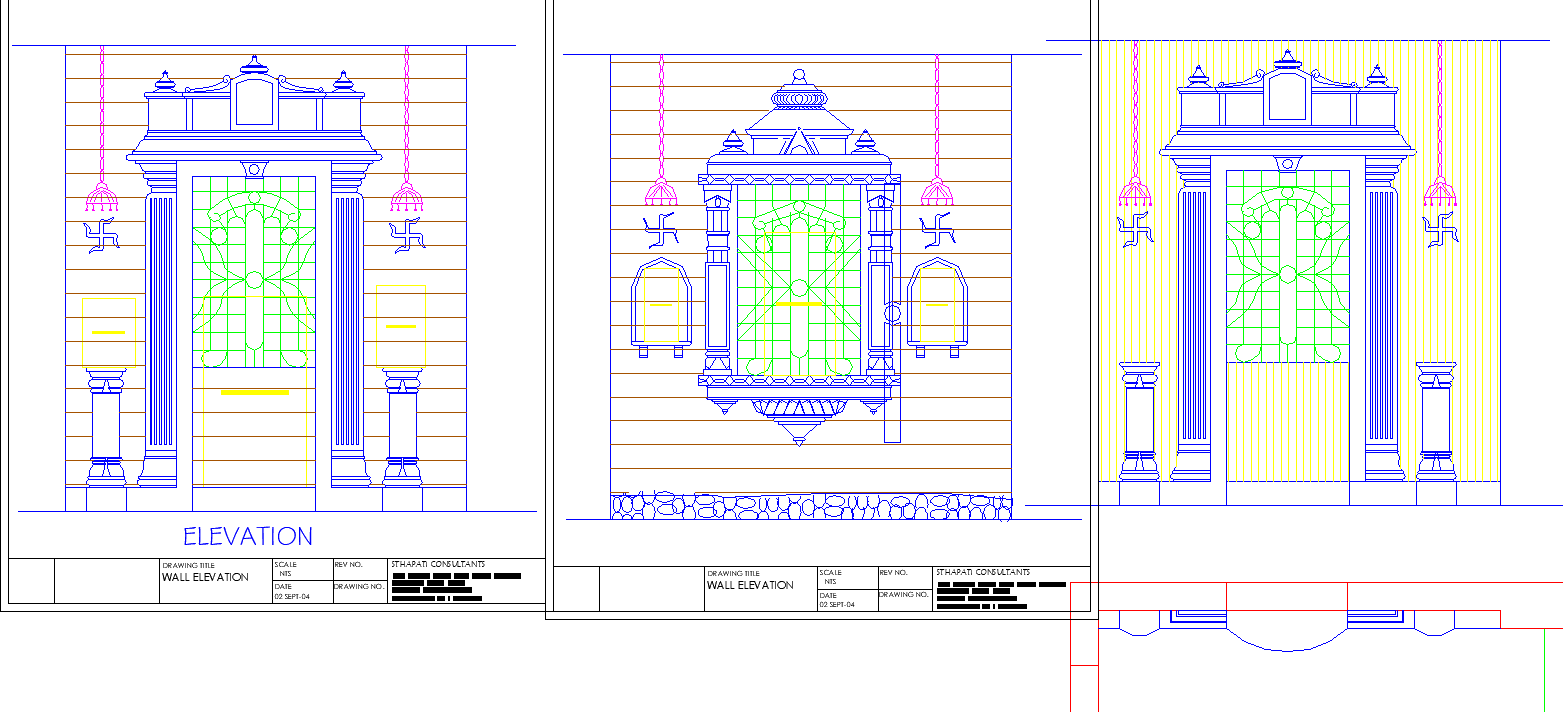 Door and Window with wall elevation design