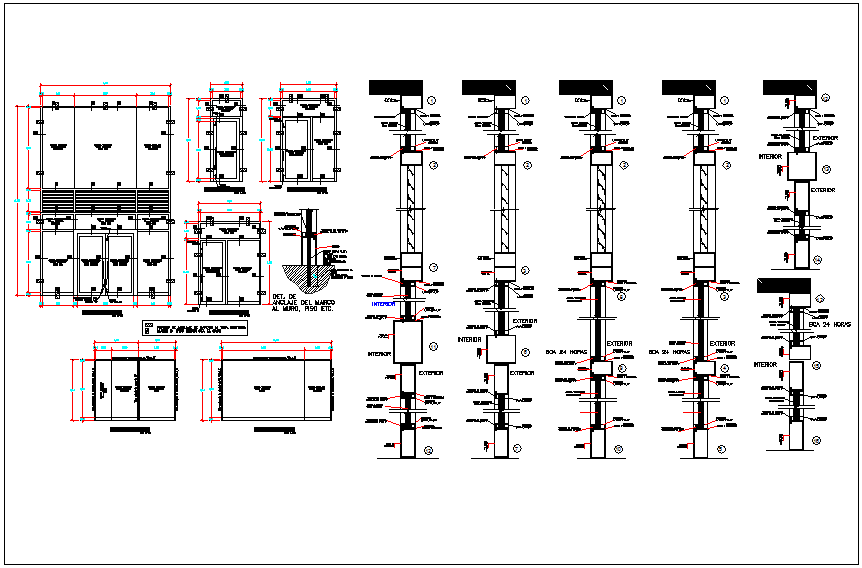 Door and window detail dwg file