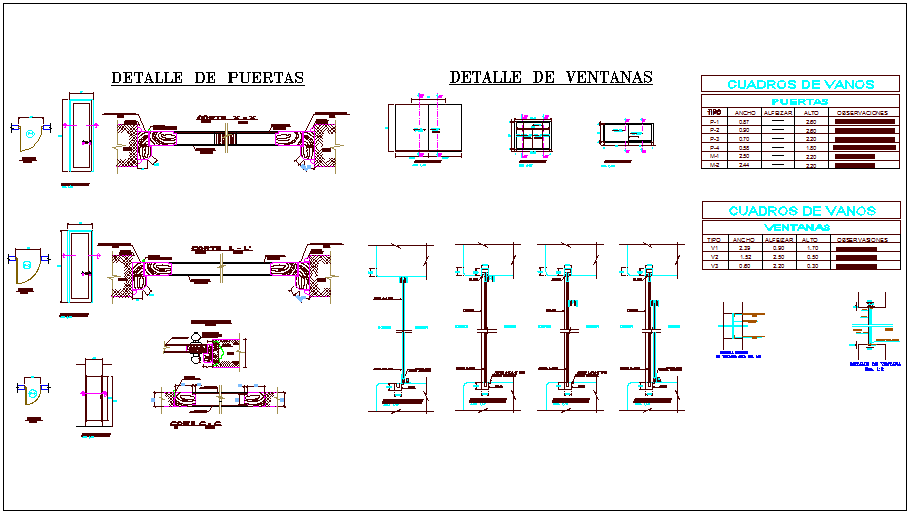 Door and window detail for city hall building dwg file