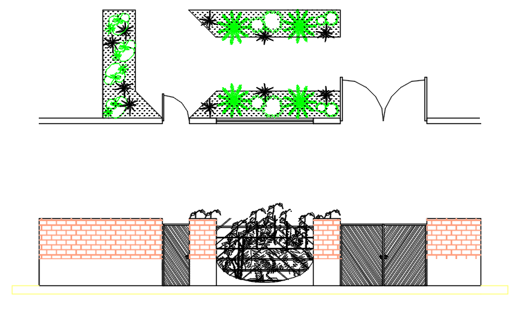 Door and window elevation detail dwg file