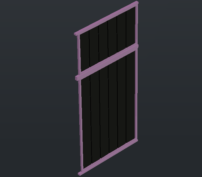 Door design in 3D view